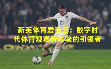 新英体育爱奇艺：数字时代体育观赛新体验的引领者
